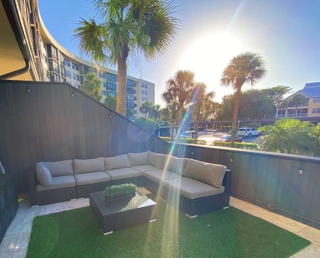 view of patio / terrace featuring an outdoor hangout area