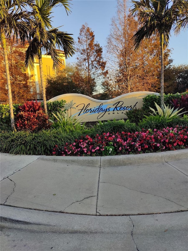 view of community sign