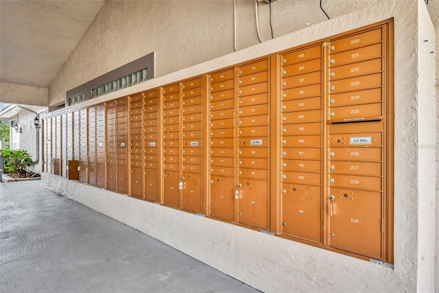 view of community featuring mail boxes