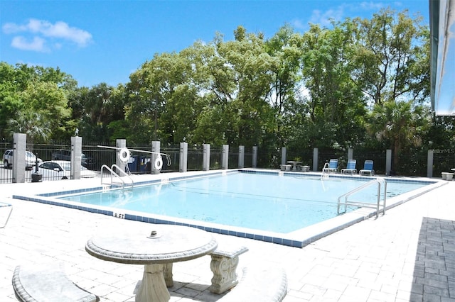 view of pool featuring a patio area