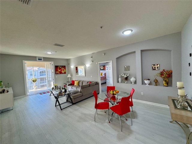 interior space featuring light hardwood / wood-style floors