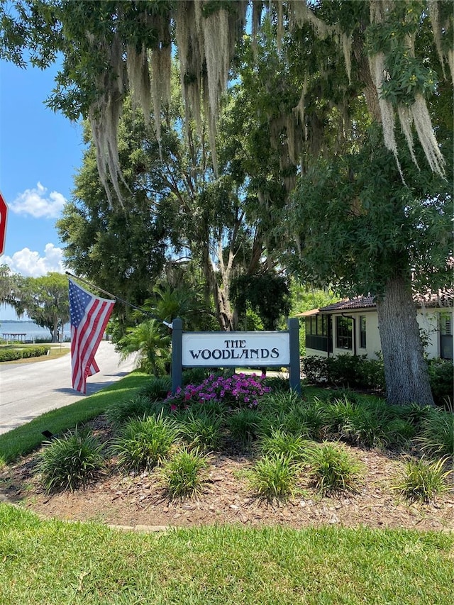 view of community sign