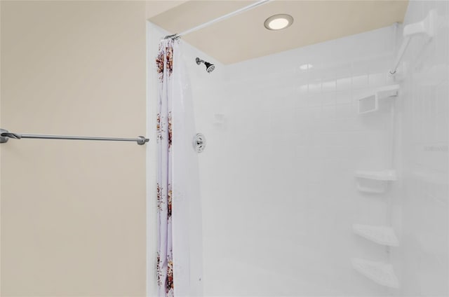 bathroom featuring walk in shower