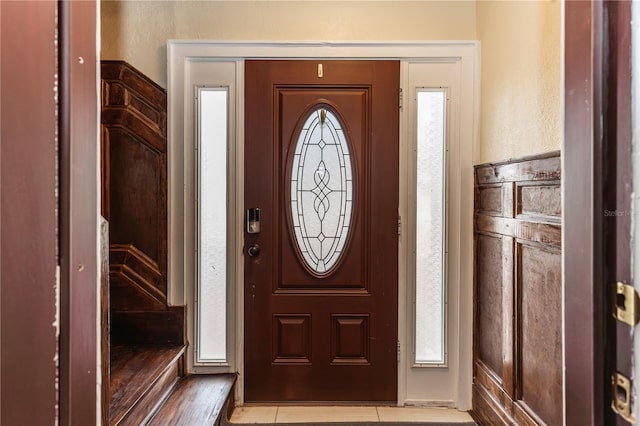 view of tiled entryway