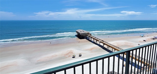 property view of water with a view of the beach