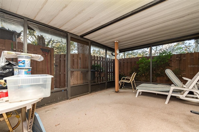 view of sunroom