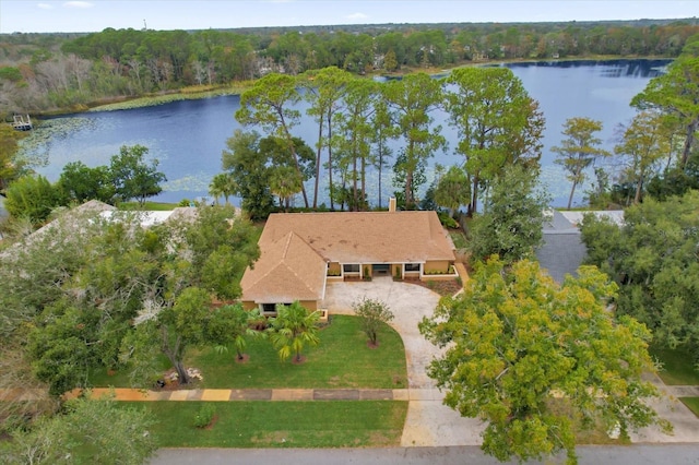 3966 Lake Mira Dr, Orlando, FL 32817 - birds eye view of property with a water view