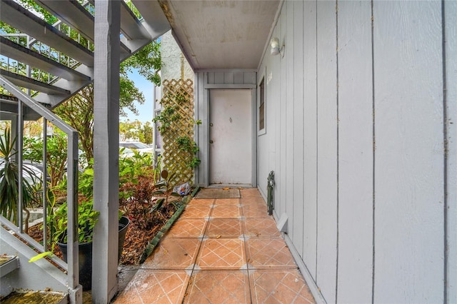 view of doorway to property