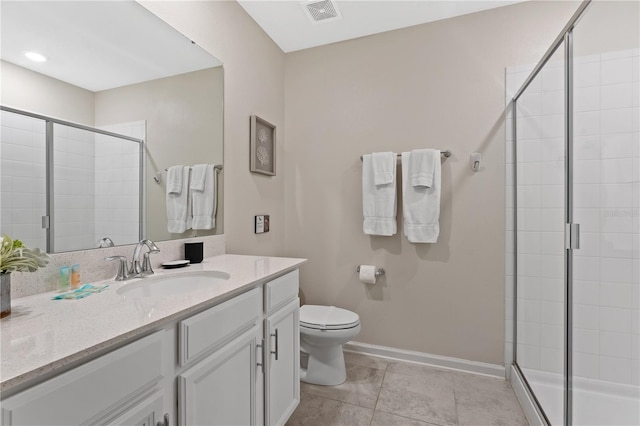 781 Ocean Course Ave Unit 601, Davenport, FL 33896 - bathroom featuring vanity, a shower stall, and tile patterned flooring