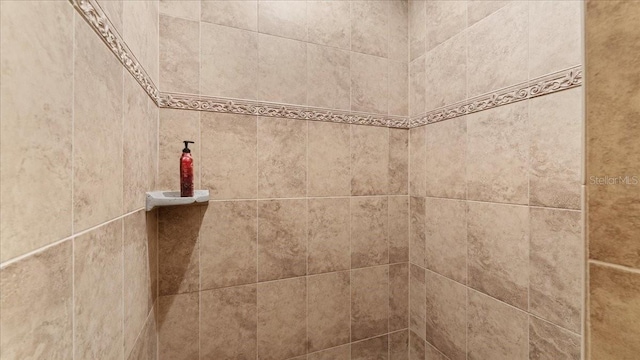 room details with tiled shower