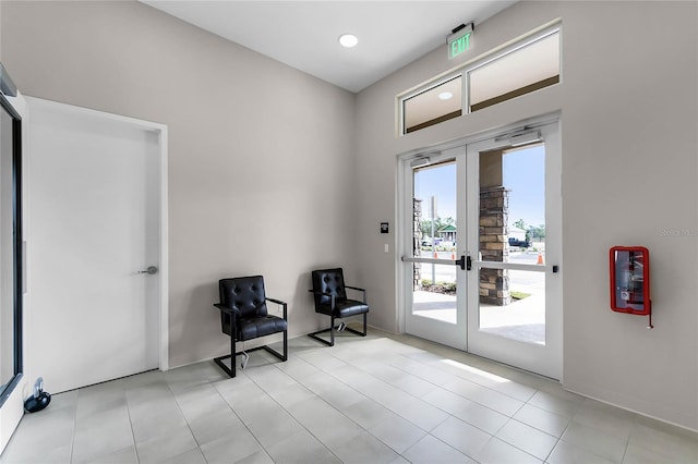 entryway with french doors