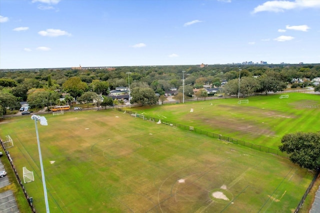 drone / aerial view with a rural view