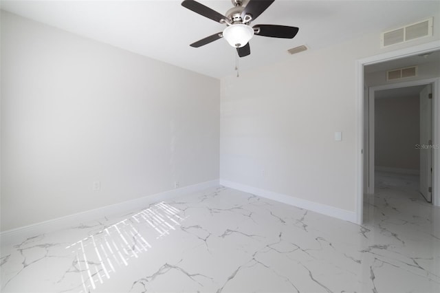 empty room with ceiling fan