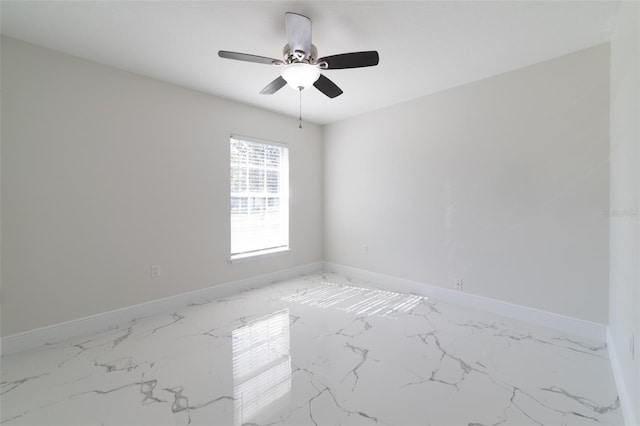 empty room with ceiling fan