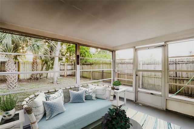 view of sunroom / solarium