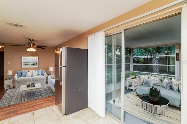 interior space featuring an outdoor hangout area