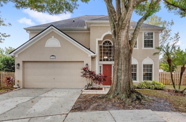 view of front of home featuring a garage