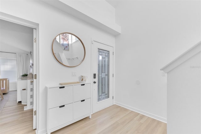 entrance foyer featuring light hardwood / wood-style flooring