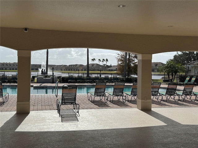 view of patio / terrace with a community pool