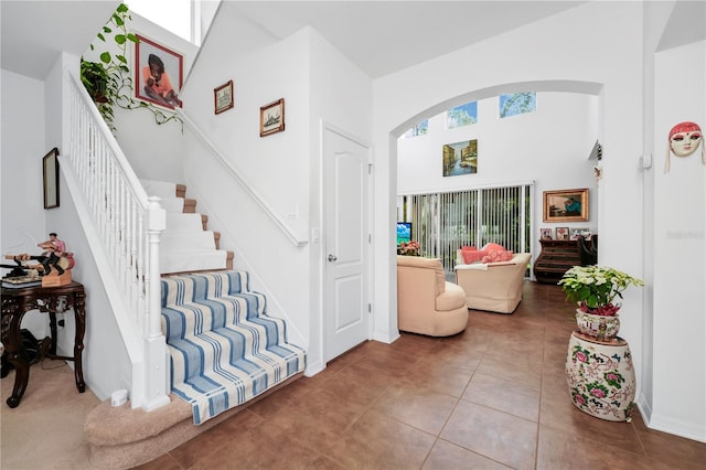 view of tiled foyer