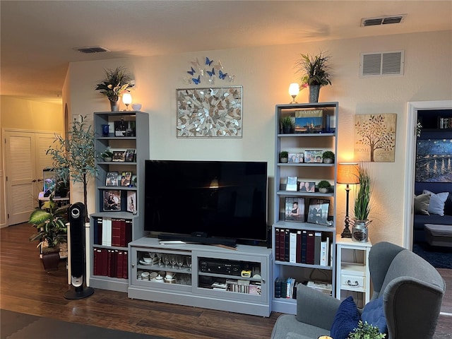 living room featuring hardwood / wood-style floors