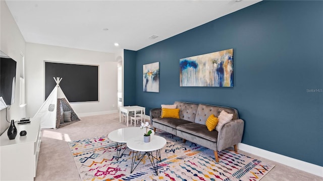 view of carpeted living room