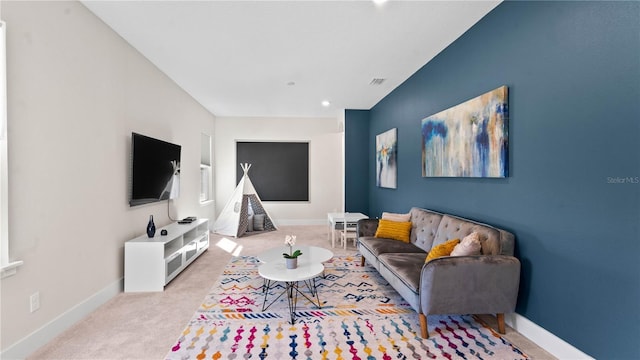 view of carpeted living room