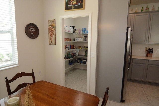 view of tiled dining room