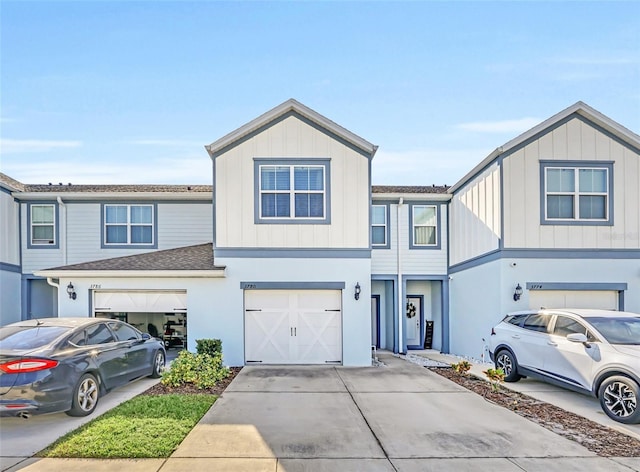 view of property with a garage