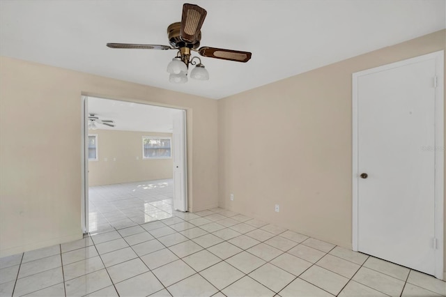 view of tiled spare room