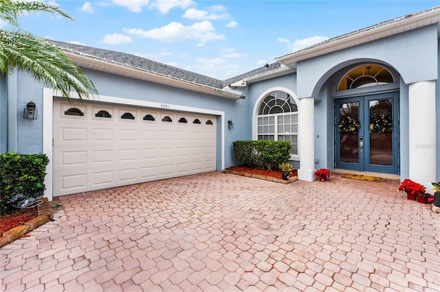 exterior space with french doors