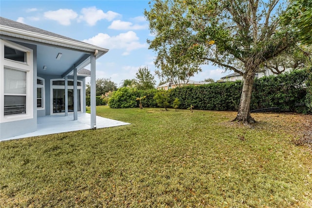 view of yard featuring a patio