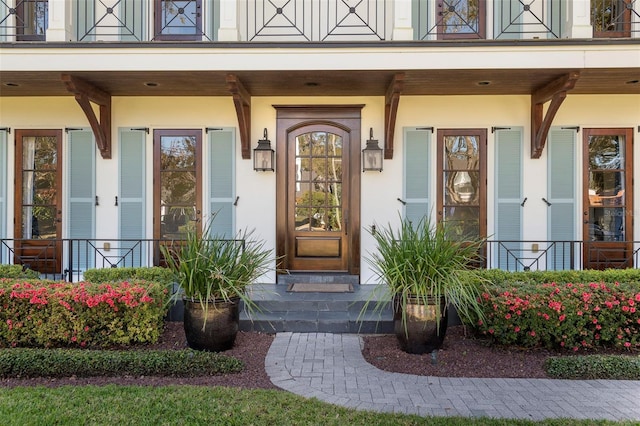 entrance to property with french doors