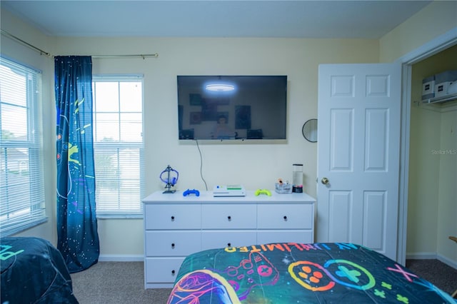 view of carpeted bedroom