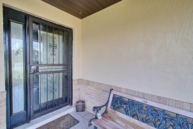 view of doorway to property