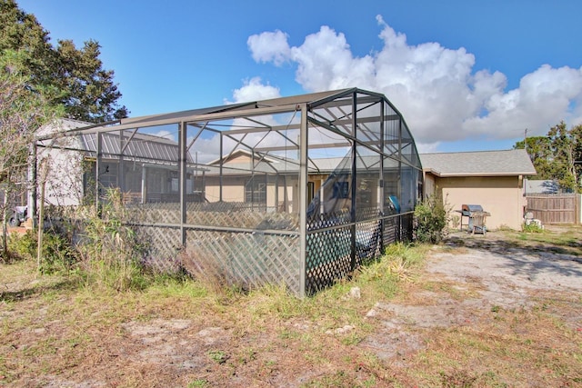 exterior space with a lanai