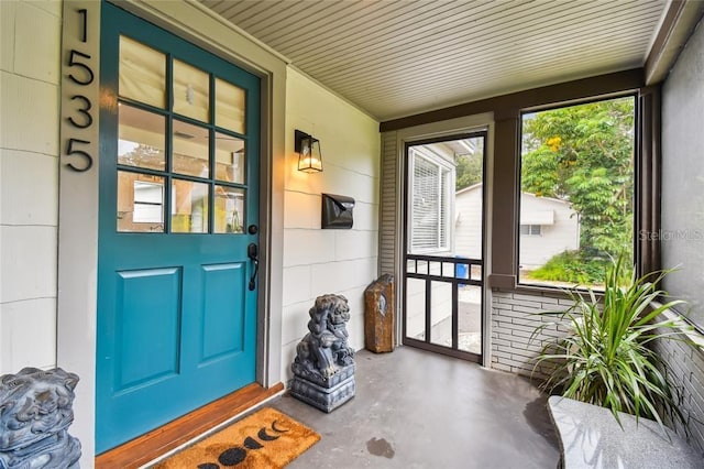 view of doorway to property