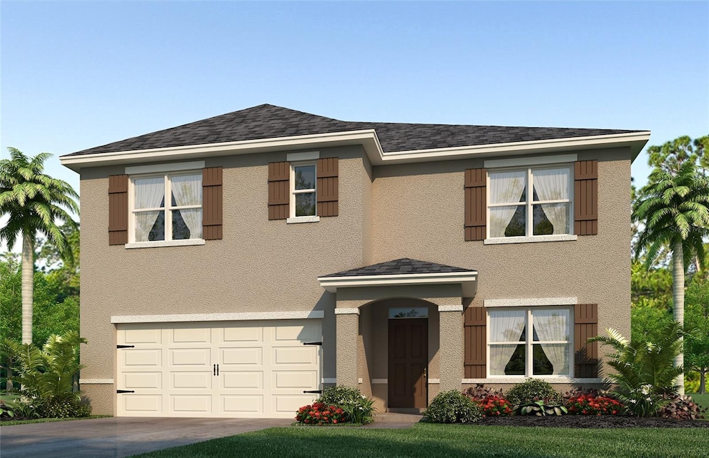 view of front of home featuring a garage
