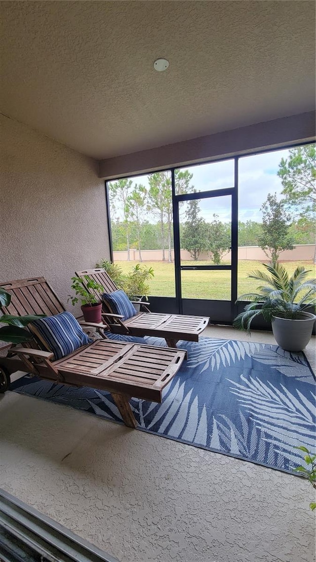 view of sunroom