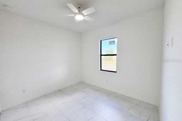 unfurnished room featuring ceiling fan