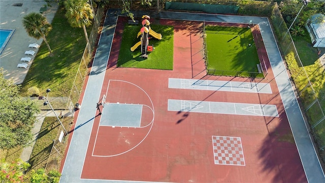 view of basketball court