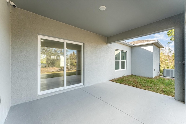 view of patio / terrace featuring central AC