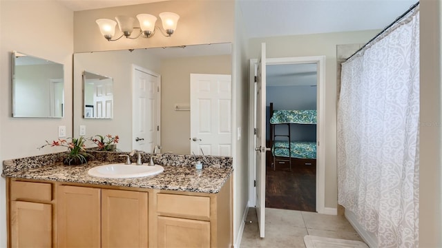 2377 Victoria Dr, Davenport, FL 33837 - full bathroom featuring tile patterned flooring, vanity, and a shower with curtain