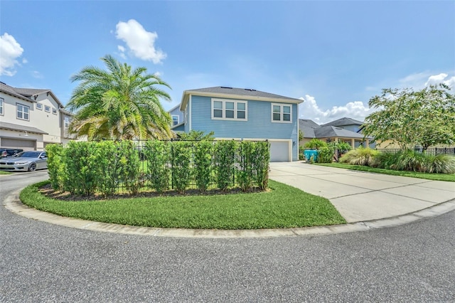 view of front facade with a garage