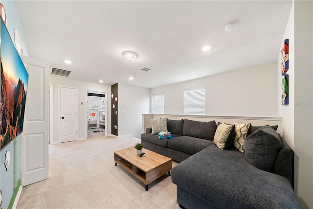 view of carpeted living room