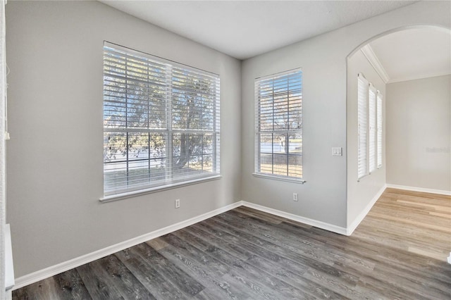 empty room featuring hardwood / wood-style floors