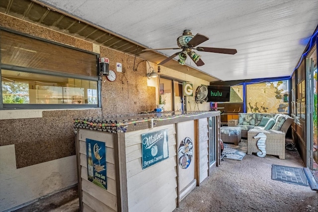 1608 Bomi Cir, Winter Park, FL 32792 - sunroom with a ceiling fan