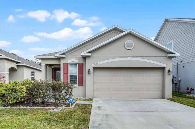 ranch-style house with a garage