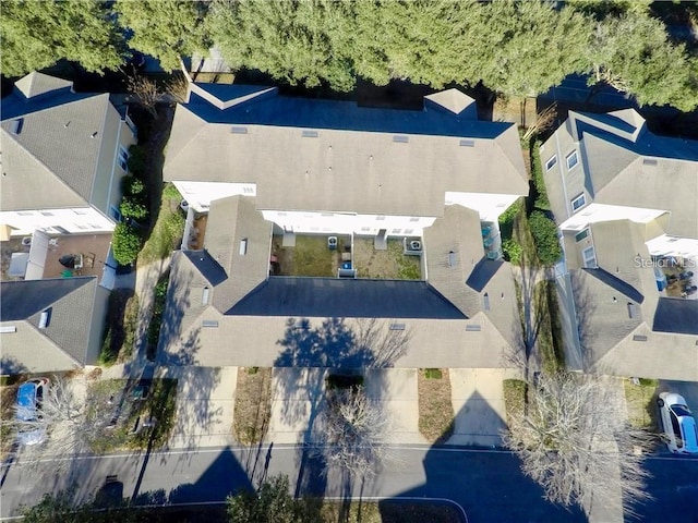 aerial view with a residential view