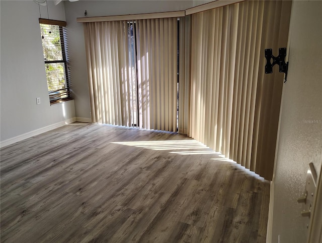 unfurnished room featuring wood-type flooring